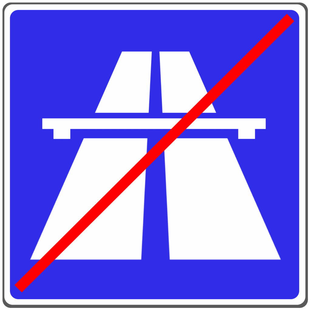 VZ 330.2: Ende der Autobahn