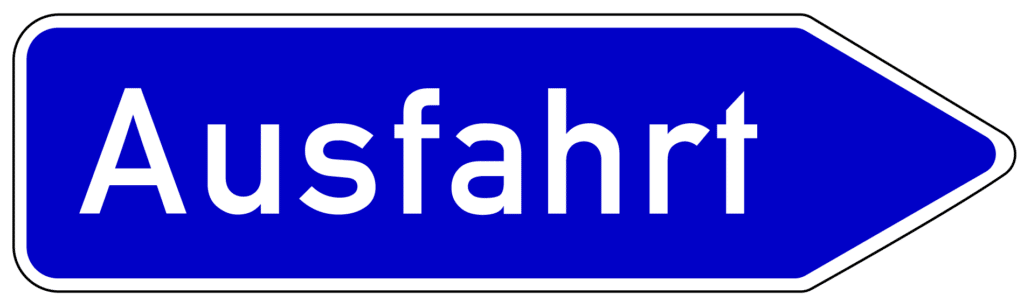 VZ 333; Autobahnausfahrt
