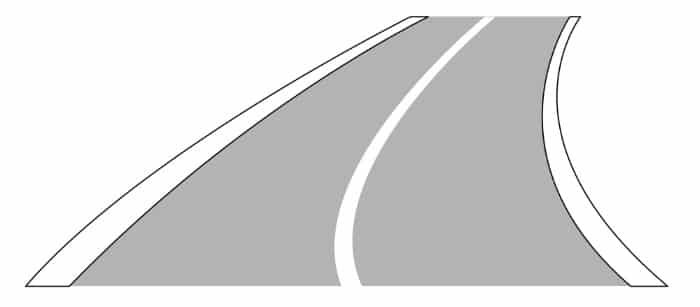 Verkehrszeichen Nr. 295: Eine durchgezogene Fahrbahnbegrenzung darf i.d.R. nicht überfahren werden.