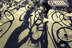 Auch mit dem Fahrrad kann ein geschlossener Verband gebildet werden.