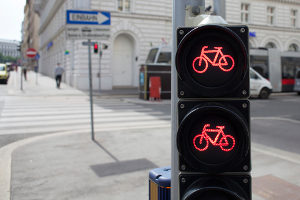 Die Fahrradampel soll für mehr Verkehrssicherheit sorgen.