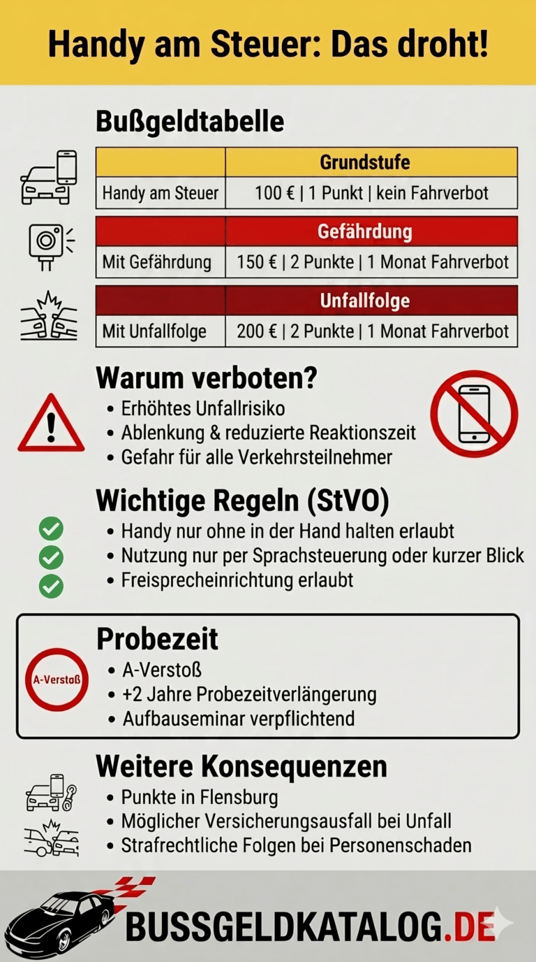 Handy Am Steuer Bussgeldkatalog