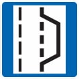 Pannenbucht: Das Schild taucht auf, wenn eine Nothaltebucht vorhanden ist.