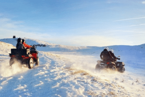 Quadfahren im Winter: Eine Quad-Tour ist offroad auch an vielen Orten Deutschlands zur kalten Jahreszeit möglich.