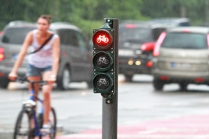 Um es zu vermeiden, im Nachhinein sagen zu müssen, dass Sie die rote Ampel nicht gesehen haben, sollten Sie auch die Ampeln der anderen Verkehrsteilnehmer im Auge behalten.