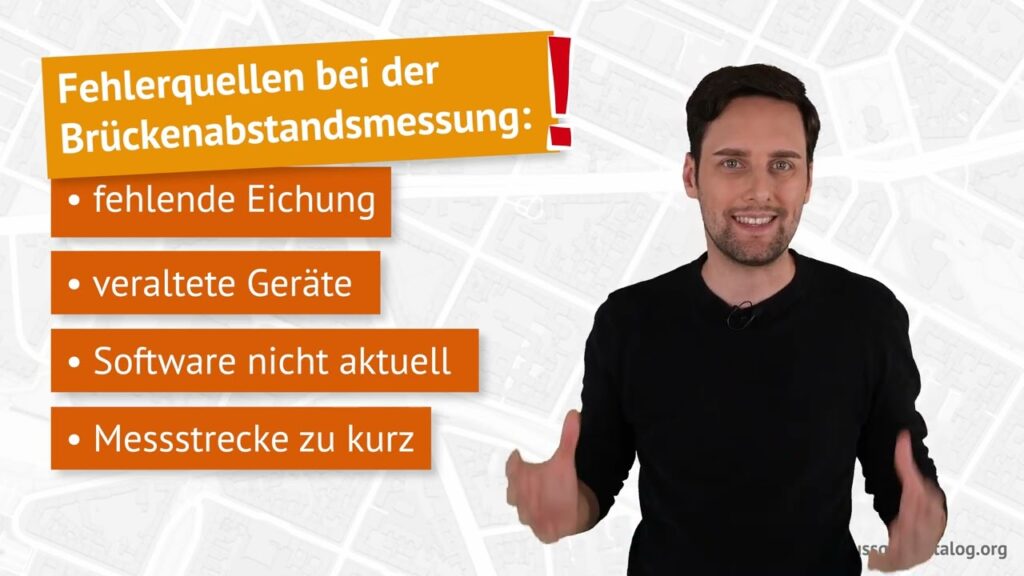 Die Brückenabstandsmessung misst nicht etwa den Abstand zwischen zwei Brücken, sondern kontrolliert das Einhalten des Sicherheitsabstandes im Straßenverkehr.