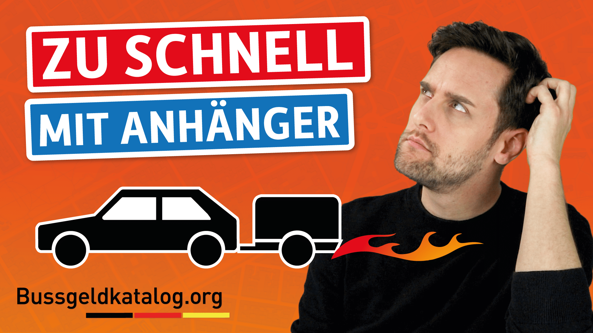 sie fahren mit ihrem pkw und anhänger