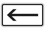 Zusatzzeichen 1000: Richtungsangaben durch Pfeile (in welcher Richtung sich die Gefahrenstellen befindet)