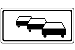 Kann es zum Stau kommen, wird dies mit dem Zusatzzeichen 1006-38 ausgedrückt.